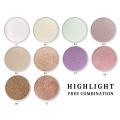 10 color highlighter Highlight palette DIY colors Free combination Face makeup body glitter vegan Rose gold